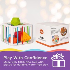 Montessori Toys 1 Year Old Sensory Shape Cube Baby Learning Development 6pcs Set