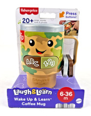 NEW Fisher‑Price Laugh & Learn Wake Up & Learn Coffee Mug Toy 6–36M Tested Works