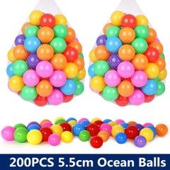 200PCS Ocean Balls 5.5cm Colorful Soft Baby Kids Pit Balls Swim Fun Play Toys